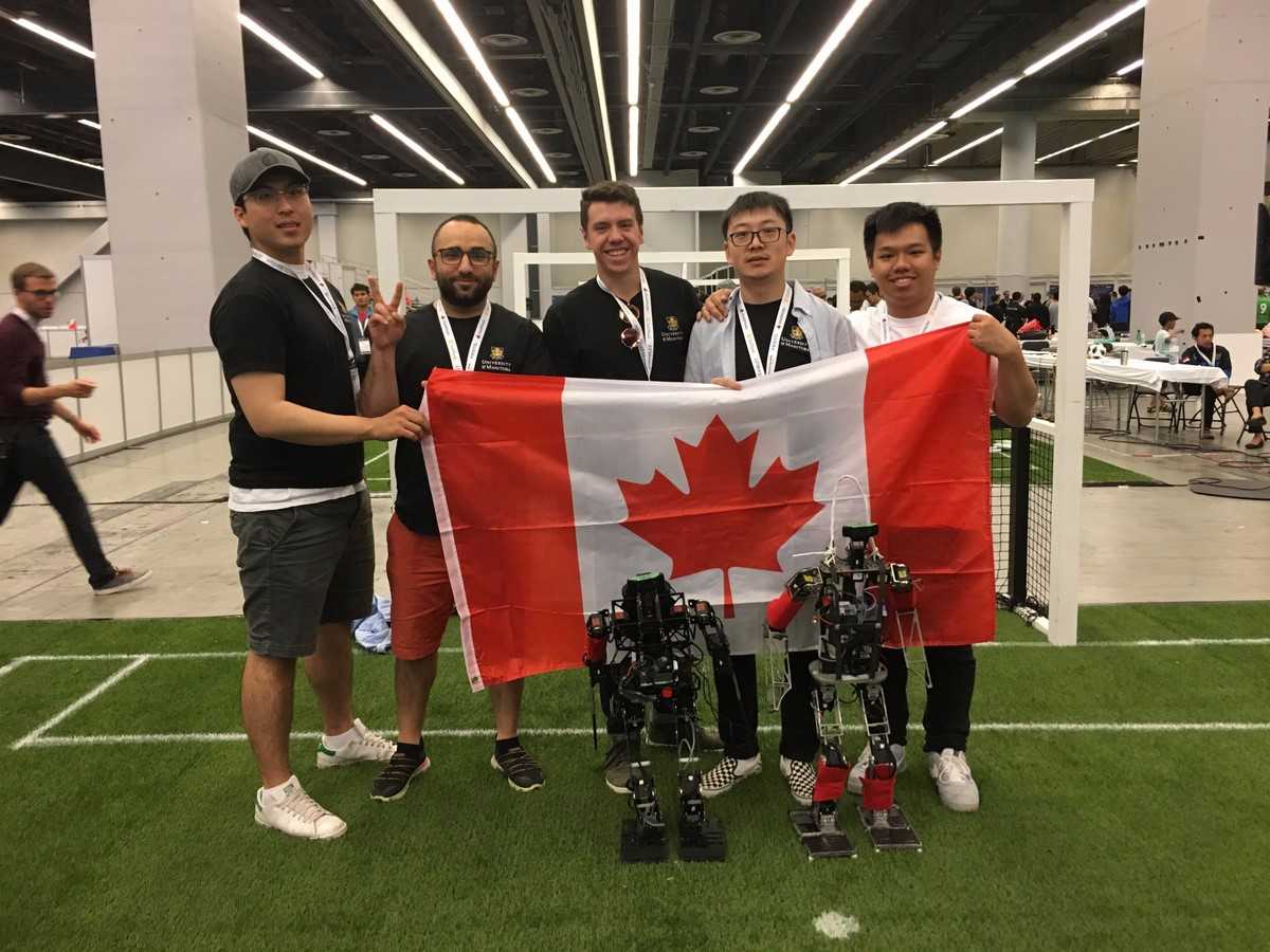University of Manitoba Snobots team and robots at RoboCup 2018